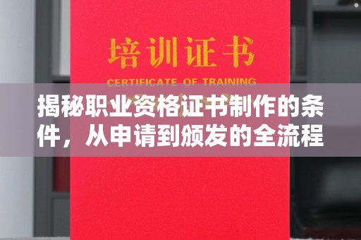 鄂伦春揭秘职业资格证书制作的条件，从申请到颁发的全流程解析